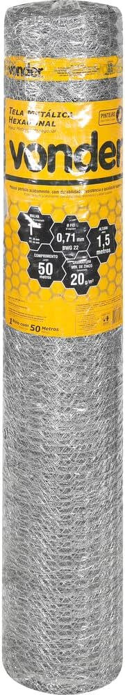 TELA PINTEIRO FIO 22 1.50X50M - VONDER