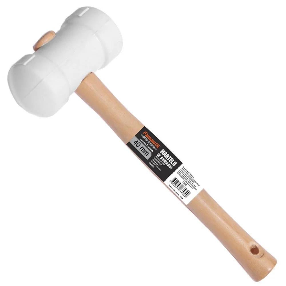 MARTELO BORRACHA BRANCO 60MM FAMASTIL