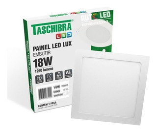 PAINEL EMB QUADRADO LED 18W LYS TASCHIBR
