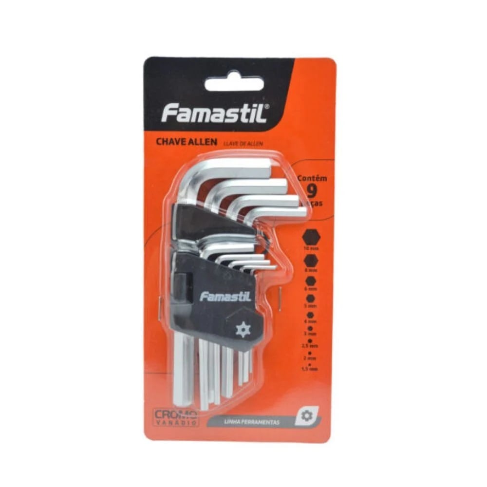 KIT CHAVE ALLEN JOGO C/9PCS T1,5 A T10