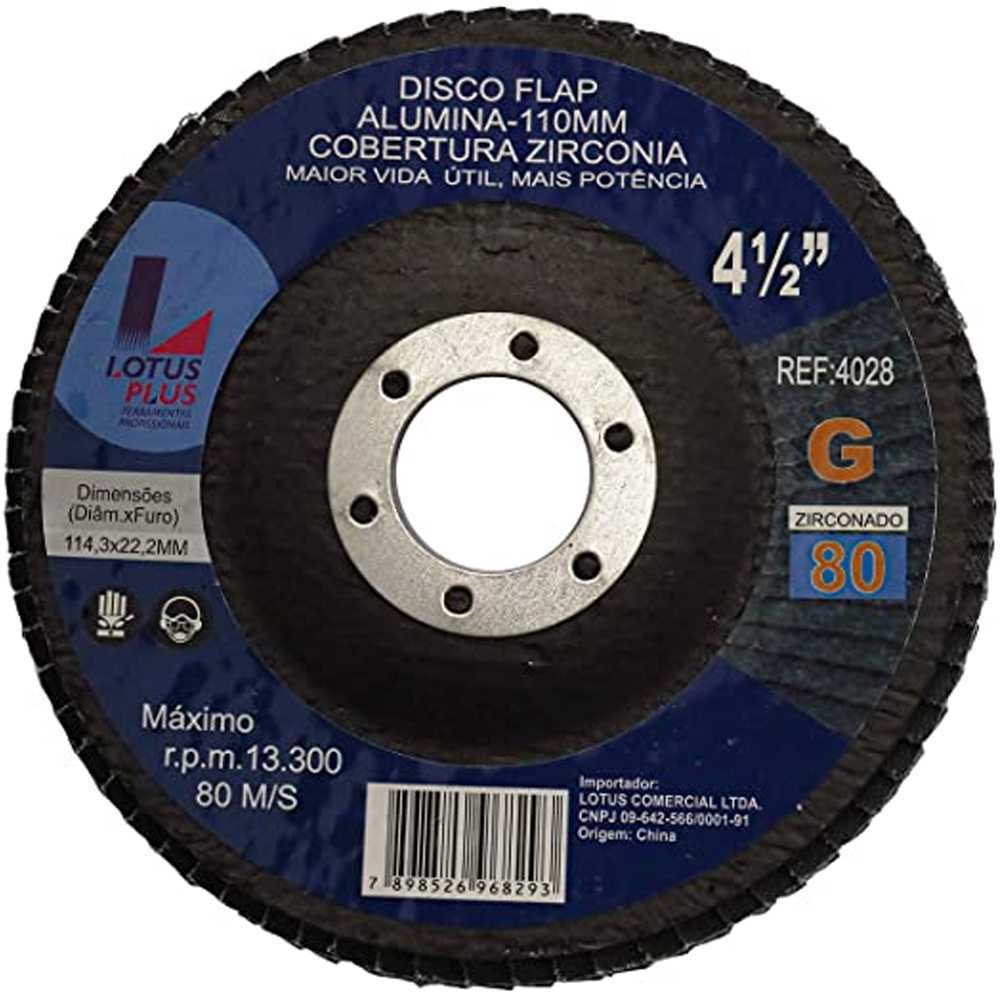 DISCO FLAP 4.1/2  ZIRCONIA 080