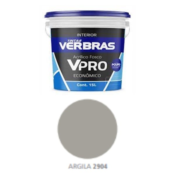 TINTA ACRIL FOSCO 15L ARGILA VERBRAS