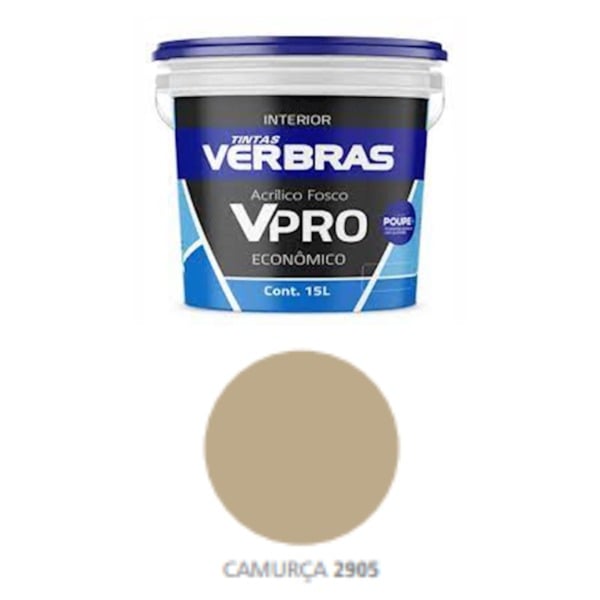 TINTA ACRIL FOSCO 15L CAMURCA VERBRAS