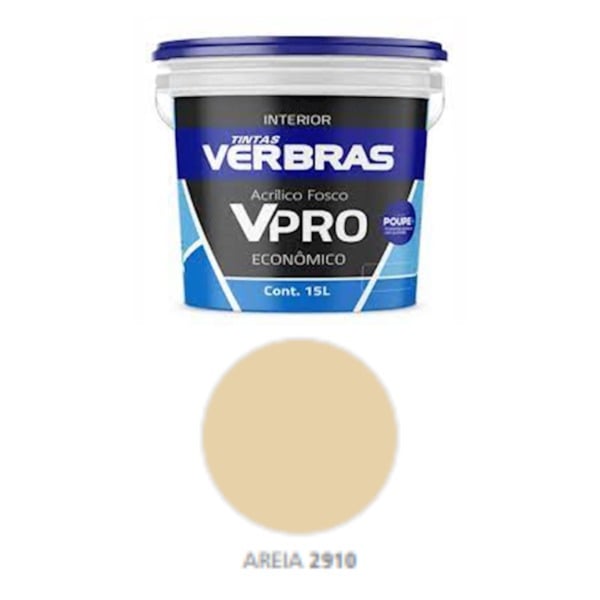TINTA ACRIL FOSCO 15L AREIA VERBRAS