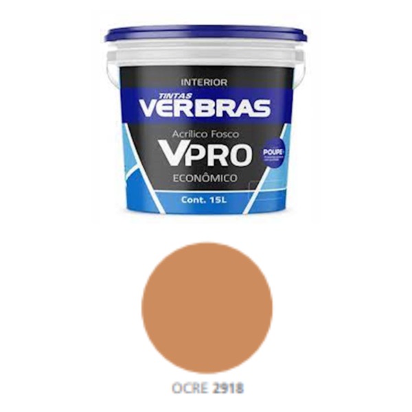 TINTA ACRIL FOSCO 15L OCRE VERBRAS